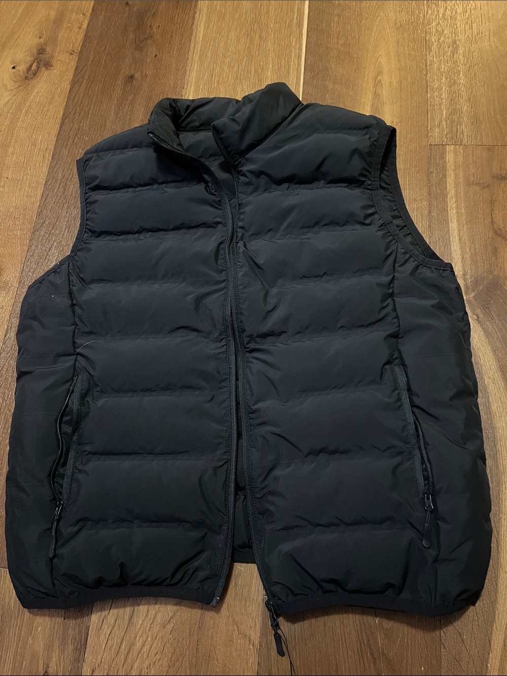 Men's Black Quilted Insulated Vest - Sleeveless Puffer Layer